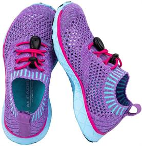 img 4 attached to 👟 Stylish and Comfortable ALEADER Walking Sneakers: Lightweight Purple Shoes for Girls