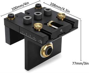 img 3 attached to 🔧 Complete 3-in-1 Pocket Hole Jig Kit: Ultimate Woodworking Doweling Jig Set with Positioning Punch Tools, Clip, and Adjustable Drilling Guide - Perfect for Carpentry Woodwork Projects