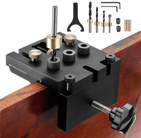 img 4 attached to 🔧 Complete 3-in-1 Pocket Hole Jig Kit: Ultimate Woodworking Doweling Jig Set with Positioning Punch Tools, Clip, and Adjustable Drilling Guide - Perfect for Carpentry Woodwork Projects