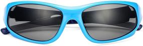 img 1 attached to 🕶️ Premium AZORB Sports Polarized Kids Sunglasses - Flexible TPEE Rubber Frame for Children Age 3-10