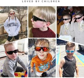 img 3 attached to 🕶️ Premium AZORB Sports Polarized Kids Sunglasses - Flexible TPEE Rubber Frame for Children Age 3-10
