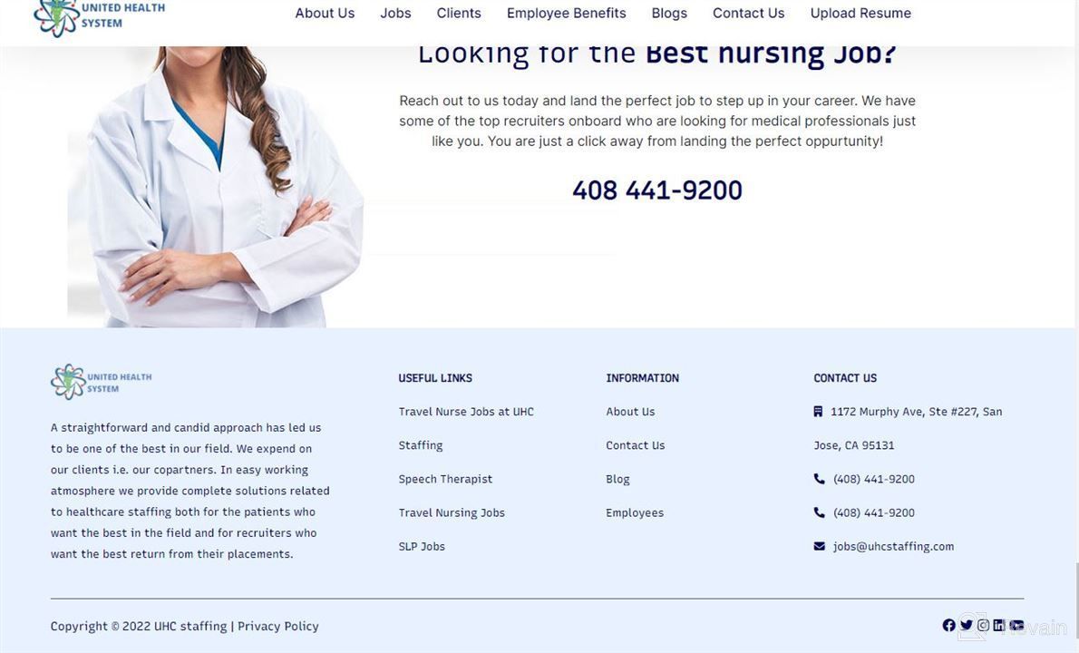 img 1 attached to United Health Care Staffing review by Luca Washington