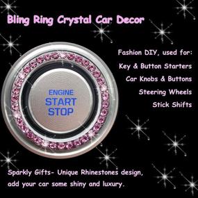 img 3 attached to 6Pcs Car Crystal Rhinestone Ring