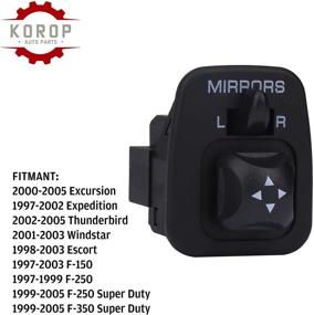 img 3 attached to Front Driver Side Power Mirror Switch for Ford Excursion Expedition 🔧 Escort F150 F250 F350 Super Duty Thunderbird Windstar - Replaces F65Z17B676AB - 901-319