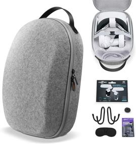 img 4 attached to 🎮 SARLAR Design Hard Carrying Case: Ultimate Protection for Oculus Quest 2/Elite Strap Edition/Quest VR Headset and Touch Controllers