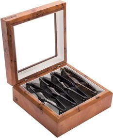 img 1 attached to 👓 OYOBox Mini Mahogany Designer Eyewear: Organize and Protect Your Stylish Glasses