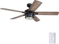 honeywell ceiling fans 50690-01 bonterra: sleek 52-inch matte black fan for effortless cooling логотип