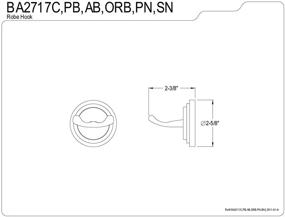 img 1 attached to Kingston Brass BA2717PB Milano Polished