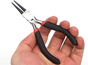 img 2 attached to 🔧 Spk Jewelry 5pcs Mini Jeweler Pliers Tool Kit: Non-Slip, Slim Design for Precision Jewelry Making, Beading & Wire Wrapping - Includes Round, Long Bent, Diagonal Side Cutter, End Cutting and Nose Pliers - 5" Size