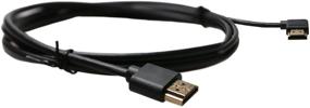 img 2 attached to Ysimda 6-футовый ультратонкий гибкий HDMI-кабель серии - 270° угловой левый A-A, 2.0 высокоскоростной, золотой коннектор, 18G, Ethernet, 3D, 4K и поддержка возврата аудио.