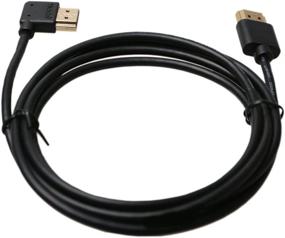 img 3 attached to Ysimda 6-футовый ультратонкий гибкий HDMI-кабель серии - 270° угловой левый A-A, 2.0 высокоскоростной, золотой коннектор, 18G, Ethernet, 3D, 4K и поддержка возврата аудио.