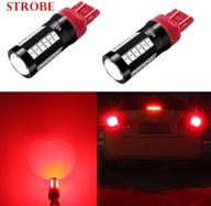 🔴 upgrade your brake lights with alla lighting t20 base 7440 7443 led bulbs – red flashing stop lamps, 2800 lumens super brightness! logo