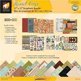 img 4 attached to 🚗 Road Trip: American Traditional Scrapbook 12x12 Bundle Kit