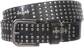 img 2 attached to Riveted Chritian Religious Studded Leather Men's Accessories