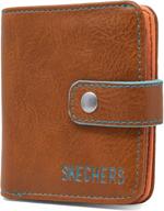 👛 skechers women's blocking bifold wallet: secure and stylish women's handbags & wallets logo