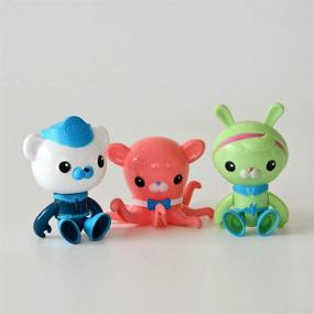 img 3 attached to 🎂 Набор игрушек для торта Octonauts - 8 штук с бонусом в виде 40 водонепроницаемых наклеек