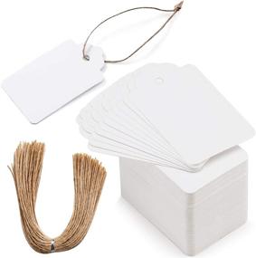 img 4 attached to 🏷️ Primbeeks 200pcs Premium Gift Tags Bundle with Root Natural Jute Twine – Blank Labels for Wedding, Christmas & Thanksgiving