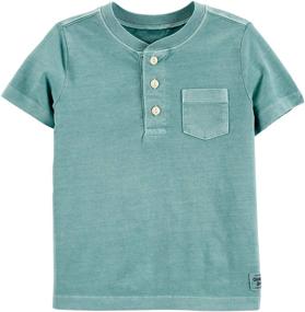 img 1 attached to 👕 OshKosh B'Gosh Boys' Pocket Henley - Stylish and Practical Shirts for Boys