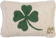 chandler corners clover hooked pillow logo