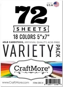 img 2 attached to 📒 CraftMore Card Stock Variety Essential Pack: 5x7, 72 Sheets – Perfect for DIY Crafts & Projects!