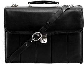 img 1 attached to Executive Laptop Briefcase Leather Black