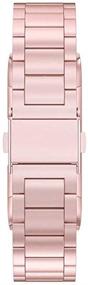 img 1 attached to 🌸 Rose Pink Stainless Steel Fitbit Charge 3 Bands: Ultra-Thin Lightweight Replacement Bracelet Strap for Women and Men