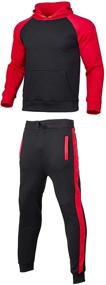 img 4 attached to Tracksuit Camouflage Sweatshirt Sweatpants Sweatsuit