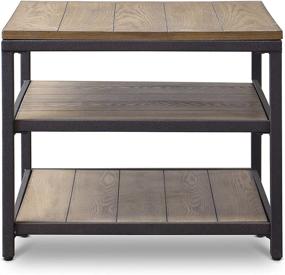 img 3 attached to Baxton Studio Caribou Wood and Metal End Table: A Perfect Blend of Rustic Charm and Modern Design