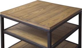 img 2 attached to Baxton Studio Caribou Wood and Metal End Table: A Perfect Blend of Rustic Charm and Modern Design