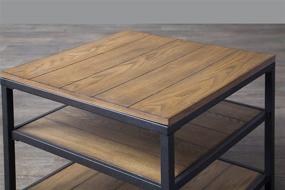 img 1 attached to Baxton Studio Caribou Wood and Metal End Table: A Perfect Blend of Rustic Charm and Modern Design