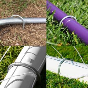 img 1 attached to 🤸 Uniprime Heavy Duty U Shaped Trampoline Stakes - Long Wind Ground Anchors for Trampolines, Soccer Goals, Camping Tents & Garden Decoration