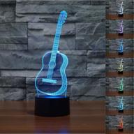 гитарная оптическая иллюзия 3d led sensor night light с smart touch & amp логотип