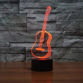 img 3 attached to Гитарная оптическая иллюзия 3D LED Sensor Night Light с Smart Touch & Amp