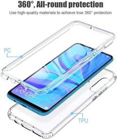 img 3 attached to 📱 Чехол Eouine для Huawei P30 Lite - 360° полная защита от ударов с встроенным защитным экраном, прозрачный жесткий PC + мягкий силиконовый TPU бампер [6.15"]