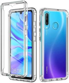 img 4 attached to 📱 Чехол Eouine для Huawei P30 Lite - 360° полная защита от ударов с встроенным защитным экраном, прозрачный жесткий PC + мягкий силиконовый TPU бампер [6.15"]