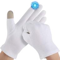 touchscreen moisturizing gloves overnight working logo