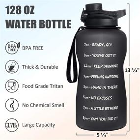 img 3 attached to 🌡️ Track Your Water Intake with a 1 Gallon Bottle featuring Time Marker
