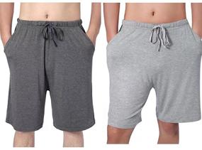 img 3 attached to SHENGDA Pajama Shorts Breathable Pockets Men's Clothing in Sleep & Lounge