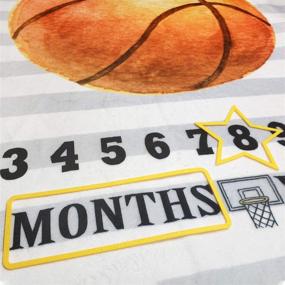 img 1 attached to 👶 Baby Monthly Milestone Blanket Boy - Personalized Basketball Sports Nursery Decor Photography Prop with Frame - Perfect Unisex Neutral Shower Gift - Large 51''x40''