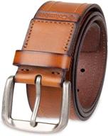 👔 stylish and durable columbia classic belt: perfect men's casual single stitched accessory logo