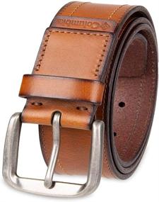 img 4 attached to 👔 Stylish and Durable Columbia Classic Belt: Perfect Men's Casual Single Stitched Accessory