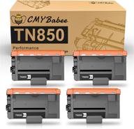 cmybabee tn850 tn820 compatible toner cartridge replacement for brother printer - fits hl-l5000d hl-l6250dw hl-l6400dw mfc-l6750dw dcp-l5600dn mfc-l6800dw - 4 pack, black logo