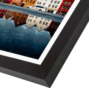 img 1 attached to 🖼️ A3 Wooden Wall Picture Frame: Stylish Home and Office Decor with Shatter Resistant Glass, White Picture Mat, and Versatile Display Options (8.5x11 Photos or A3 Posters)