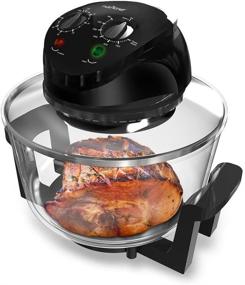 img 3 attached to 🔥 NutriChef Convection Countertop Toaster Oven - Versatile Healthy Kitchen Air Fryer Roaster Oven, Bake, Grill, Steam Broil & Roast - Compact Appliance with Glass Bowl & Racks - 120V, PKCOV45