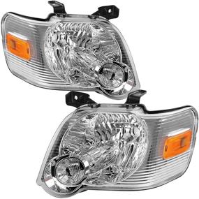 img 4 attached to 🚘 Высококачественный фарный модуль AUTOSAVER88 для Ford Explorer и Sport Trac 2006-2010 | Хромированная обивка и янтарное отражательное стекло | Легкая установка