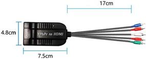 img 3 attached to Высококачественный мужской YPbPr к женскому HDMI конвертеру - Поддерживает видео 1080P 60Гц и аудио для ноутбука, DVD, Xbox, PS4, Nintendo, HDTV, монитора и проектора - Компонентный адаптер HDMI - 5RCA RGB YPbPr к HDMI конвертеру.