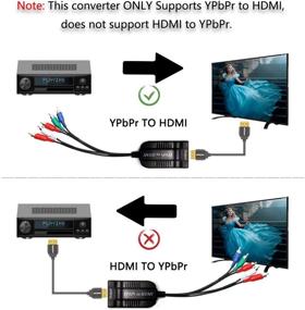 img 1 attached to Высококачественный мужской YPbPr к женскому HDMI конвертеру - Поддерживает видео 1080P 60Гц и аудио для ноутбука, DVD, Xbox, PS4, Nintendo, HDTV, монитора и проектора - Компонентный адаптер HDMI - 5RCA RGB YPbPr к HDMI конвертеру.