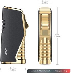 img 3 attached to Ultimate Windproof Triple Jet Flame Lighter: Refillable Turbo Torch for Butane Gas (Gas Not Included)