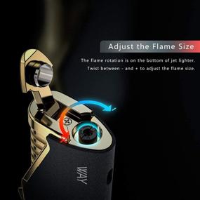 img 1 attached to Ultimate Windproof Triple Jet Flame Lighter: Refillable Turbo Torch for Butane Gas (Gas Not Included)