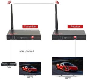 img 3 attached to AV Access Wireless HDMI Extender Kit: Full HD 1080P@60Hz 200m/656ft Range, Loop-Out, IR Return. Multiple Sets Deployments for Church, Home